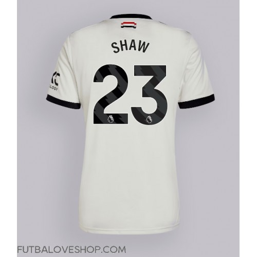 Dres Manchester United Luke Shaw #23 Tretina 2024-25 Krátky Rukáv